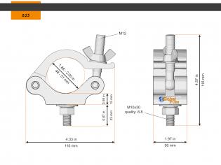 Half Coupler 48-51/50/500kg0 - Afbeelding 2