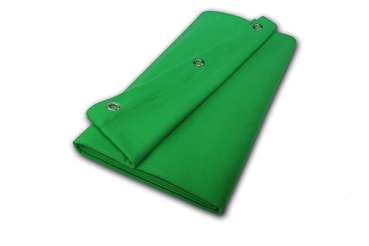 Greenscreen Molton B3.00xH4.00m met ringen