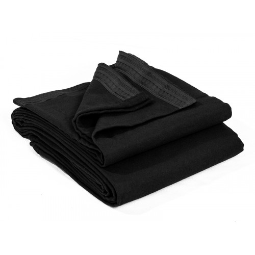Theatergordijn Zwart B350 X H280 met gordijnband